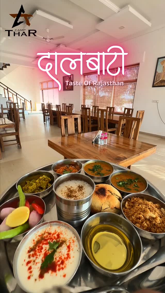 Traditional Dal Baati Churma Dining at Camp Thar Osian